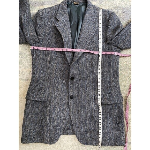 HARRIS TWEED x KUPPENHEIMER Size 43L Mens Jacket Wool Herringbone Rainbow Yarns - Picture 3 of 10